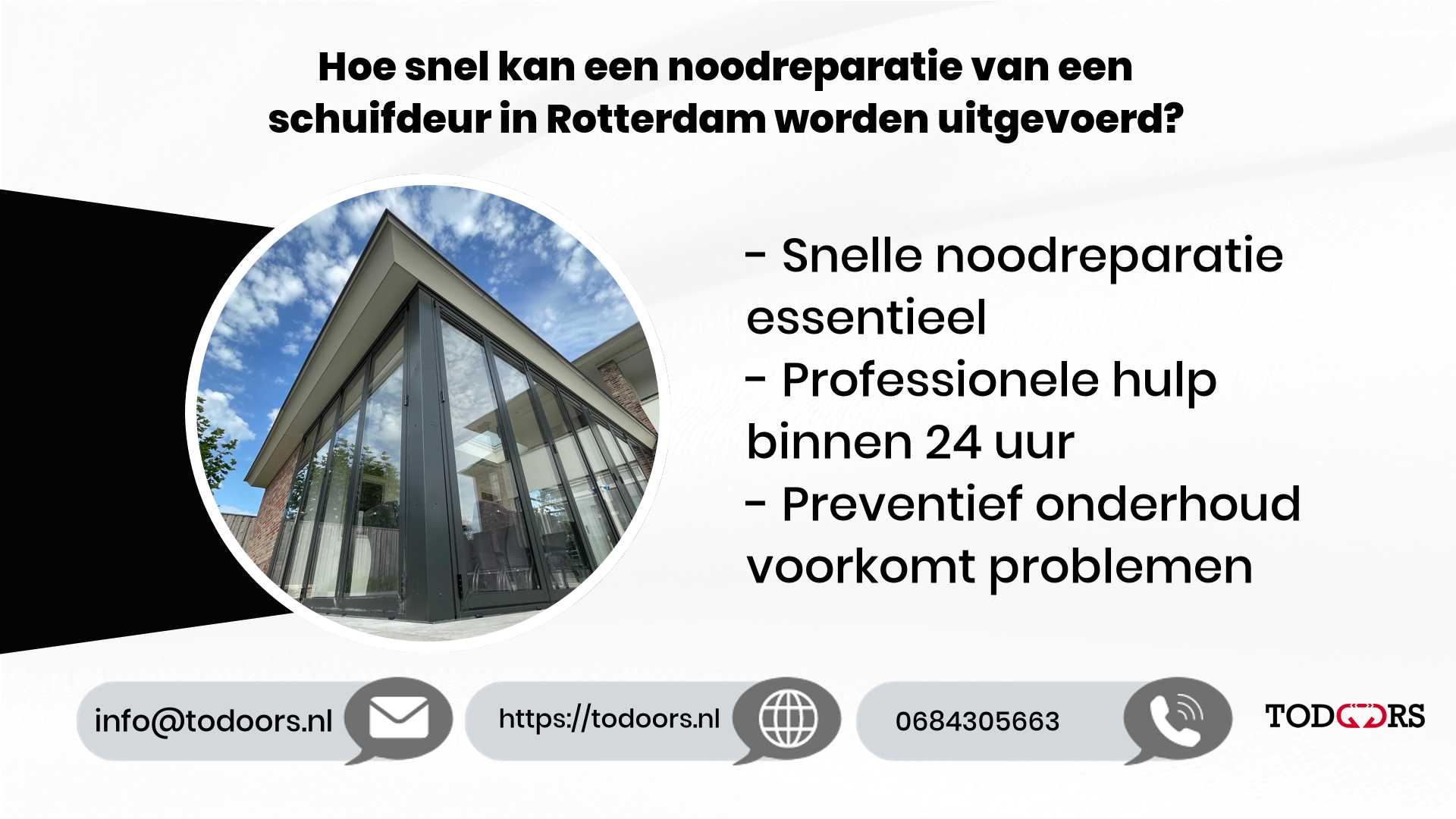 Hoe snel kan een noodreparatie van een schuifdeur in Rotterdam worden uitgevoerd?